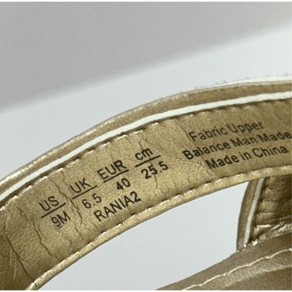 Franco Sarto Sandals Size 9 Gold Leather Ankle Strap Square Toe Dress Heels NEW - Picture 10 of 11